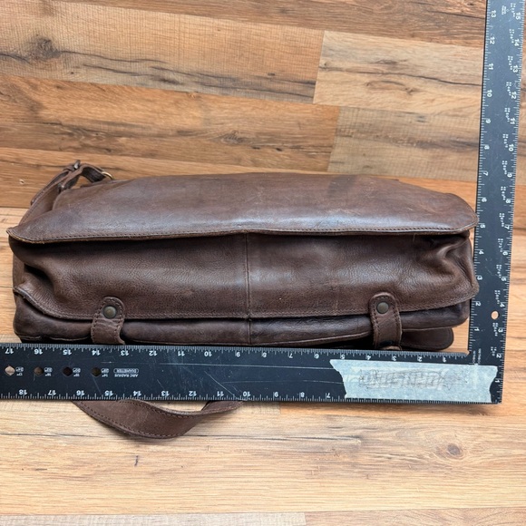 Ciola Firenze Italy Leather Day Pack Purse Brown Brown Leather Messenger Bag - Picture 6 of 10